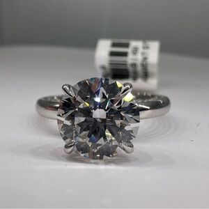 3.03 carat e vs1 round diamond engagement ring solitaire white gold
